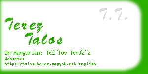 terez talos business card